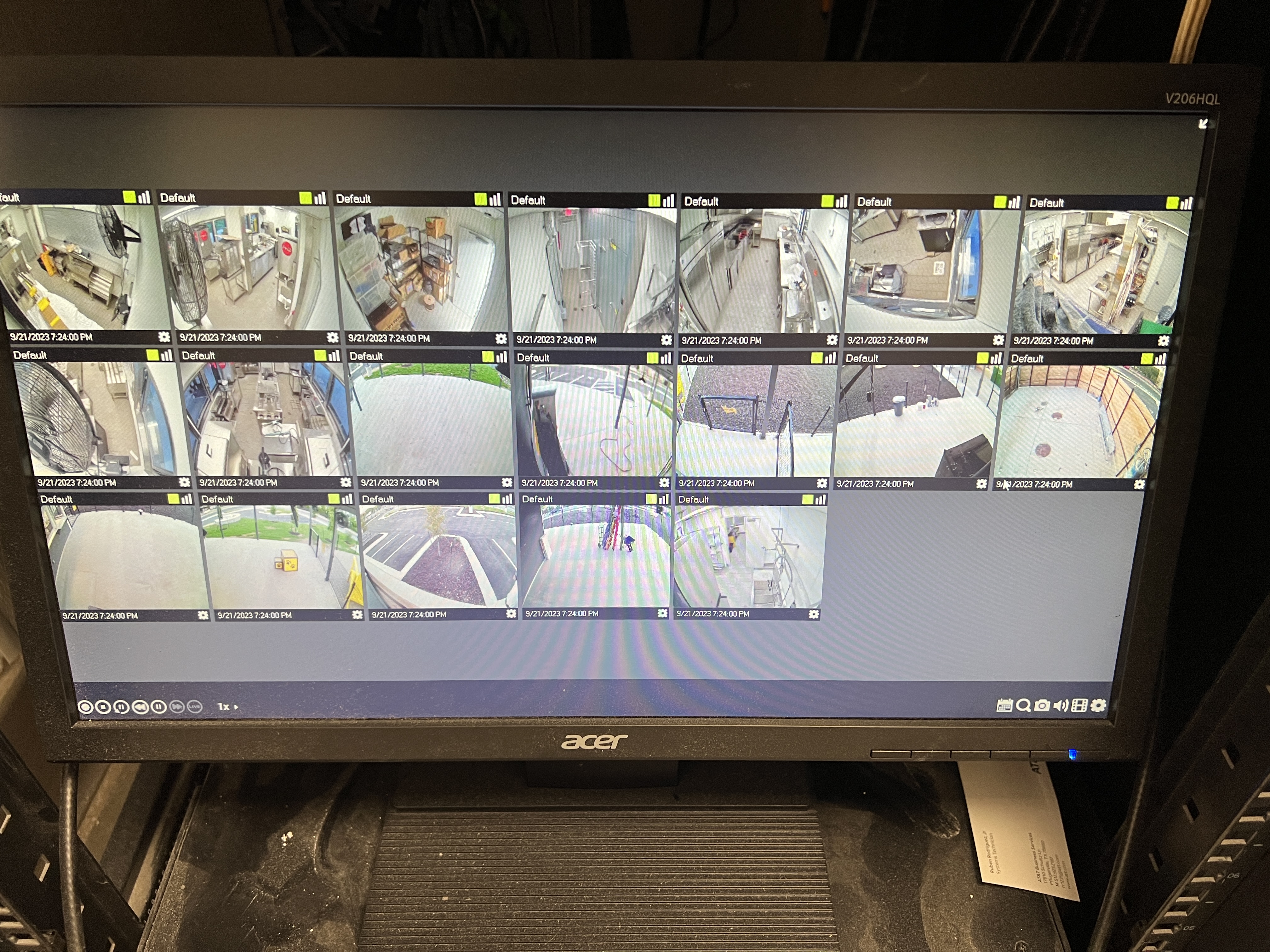 Full camera install review screen showing Mutts K9 Cantina CCTV system